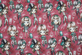 Alpenfleece Digital Girls Travel & Dance -  burgundy